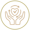 Long-term dental care results icon